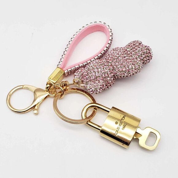Authentic Louis Vuitton Lock & Key with unbranded Teddy Bear Bagcharm, Keycharm - Picture 4 of 6